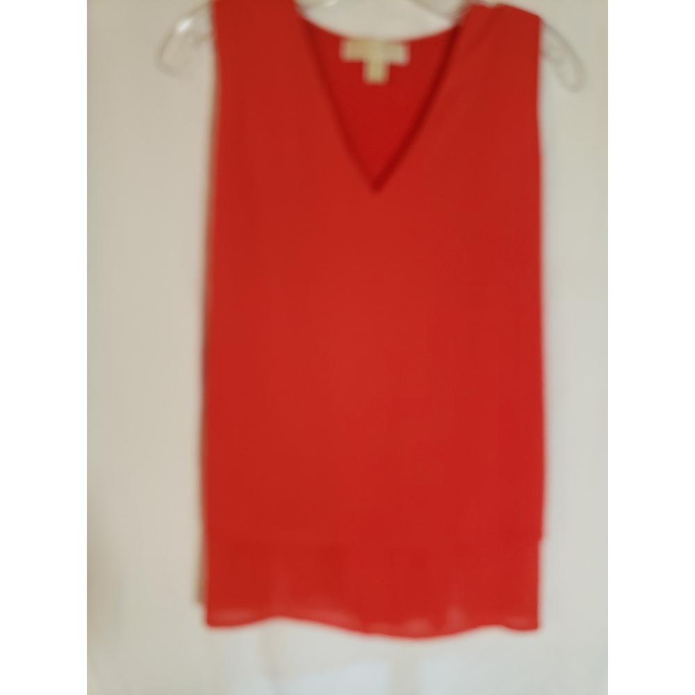 Women's Michael Kors Red Sleeveless Blouse Size XL